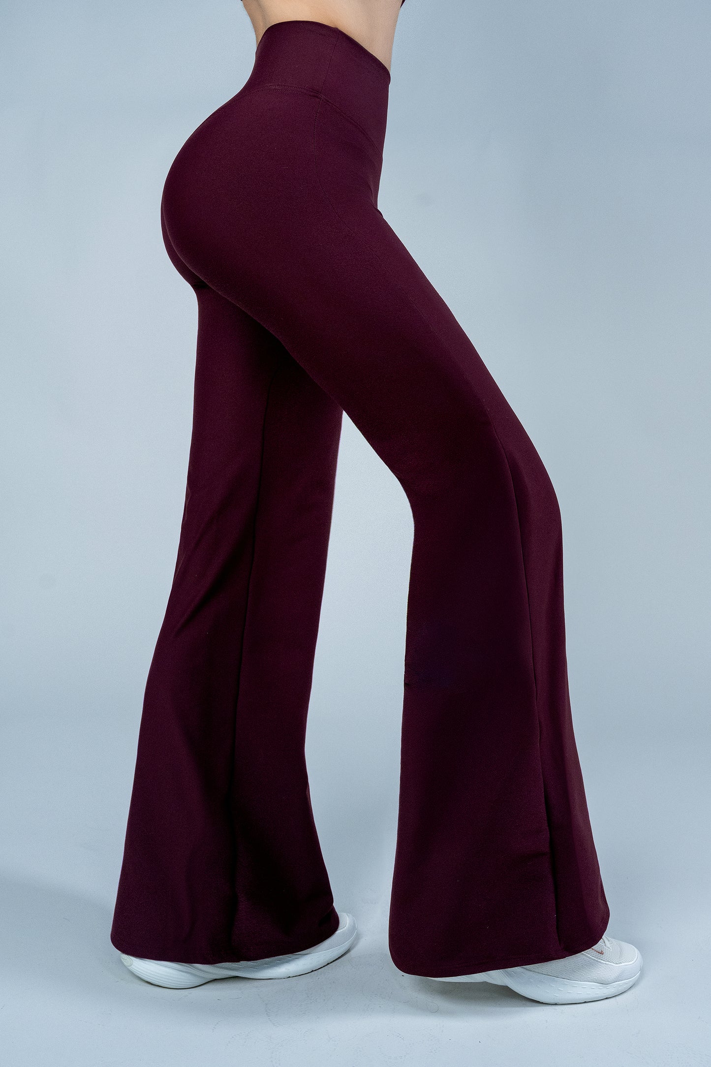 ShapePRO Sherlyn Wide-Leg Yoga Leggings Burgundy
