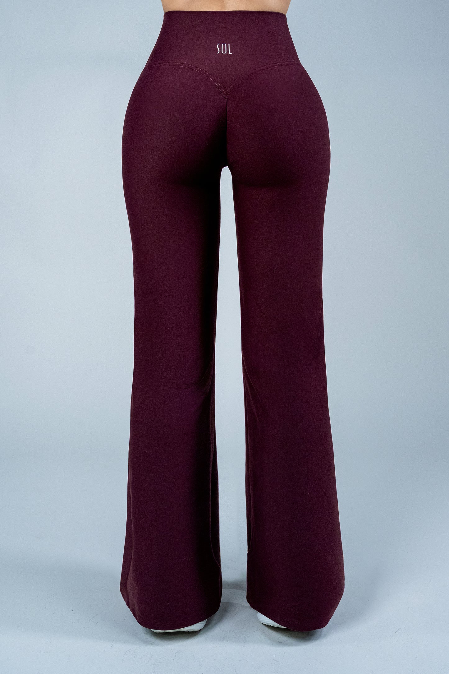 ShapePRO Sherlyn Wide-Leg Yoga Leggings Burgundy