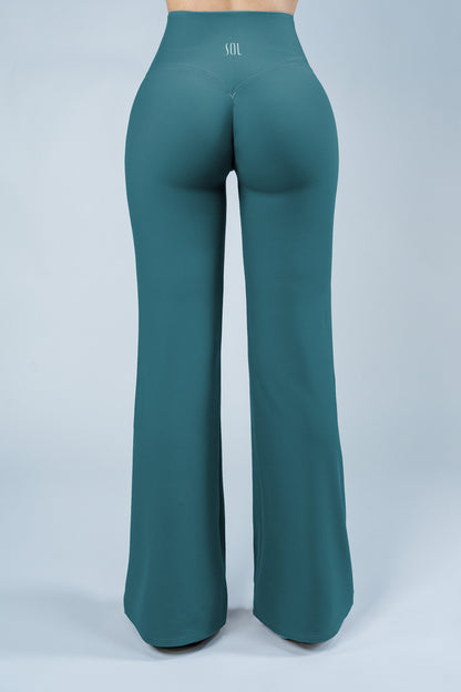 ShapePRO Sherlyn Wide-Leg Yoga Leggings Ocean Blue