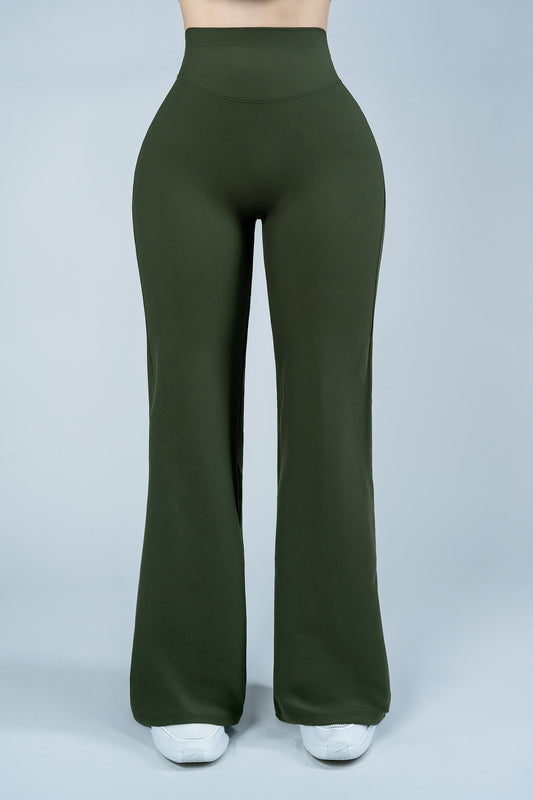 ShapePRO Sherlyn Wide-Leg Yoga Leggings Olive