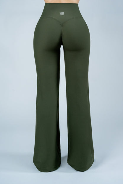 ShapePRO Sherlyn Wide-Leg Yoga Leggings Olive