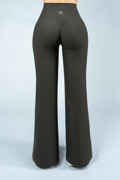 ShapePRO Sherlyn Wide-Leg Yoga Leggings Taupe