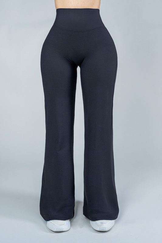 ShapePRO Sherlyn Wide-Leg Yoga Leggings Lava Gray